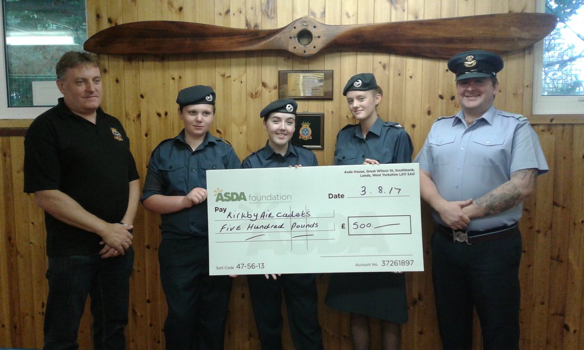 asdaAintree's tweet photo. @AsdaCommunity air cadets receiving there £500 cheque thank you to everyone who voted . https://t.co/D0LFSwtaxu