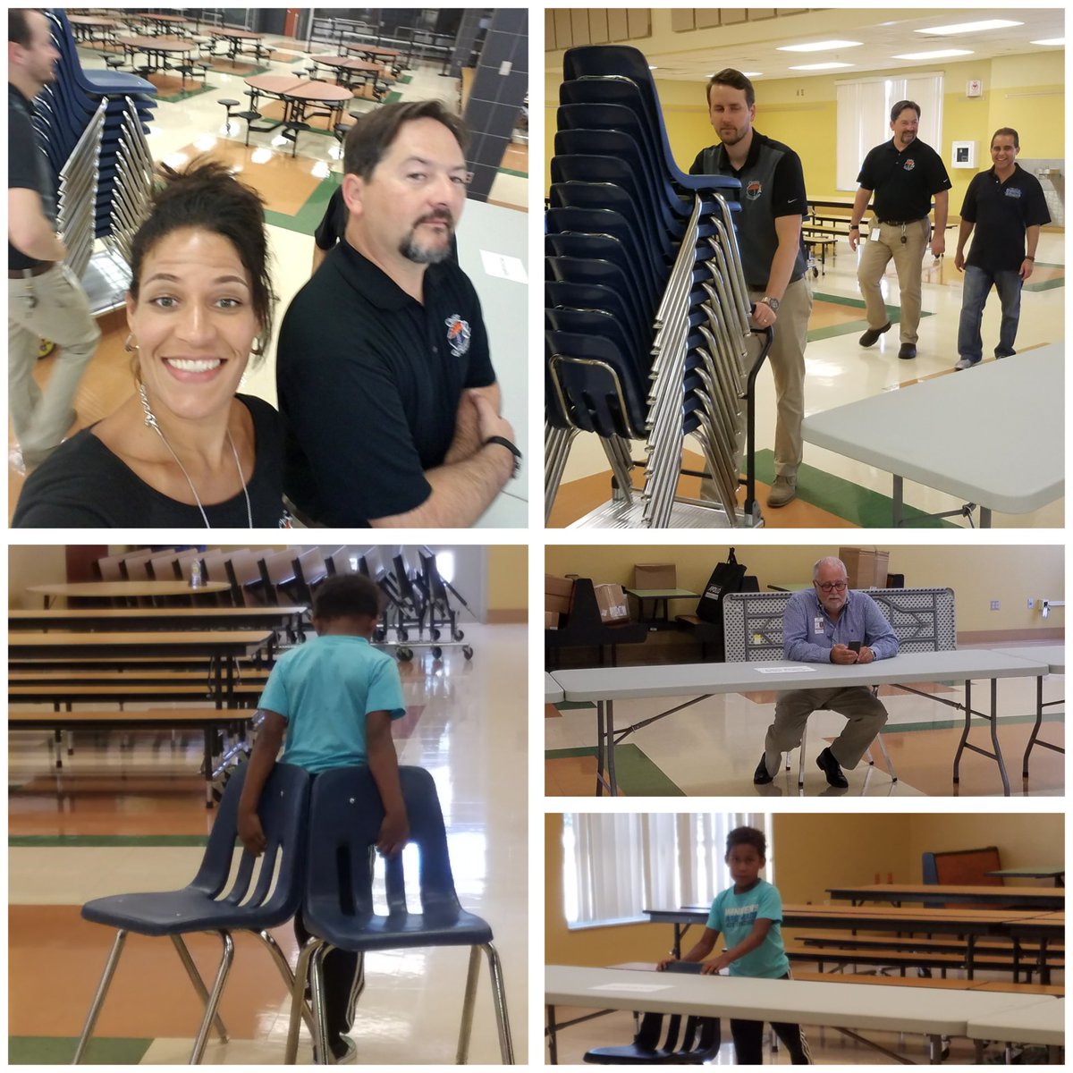 CTE team working hard &amp; setting up for CTE/JROTC Preschool event tmrw! All CTE teachers see you tomorrow 7am bfast, 8am opening session.