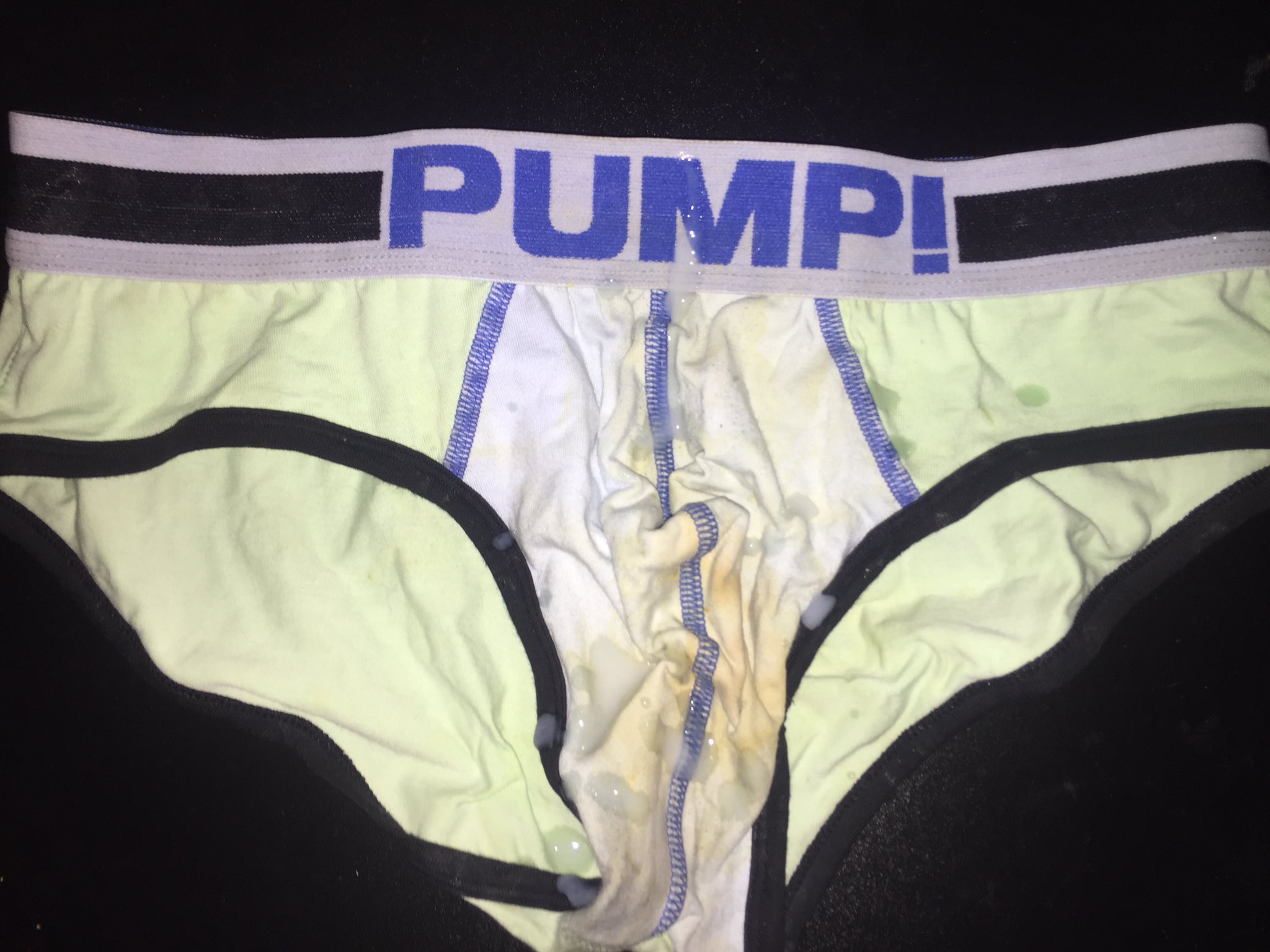 mneenaw on X: The finished product for another happy customer 😈💦 DM if  you want your own pair #gay #fetish #underwear #usedunderwearforsale #cum # kink  / X