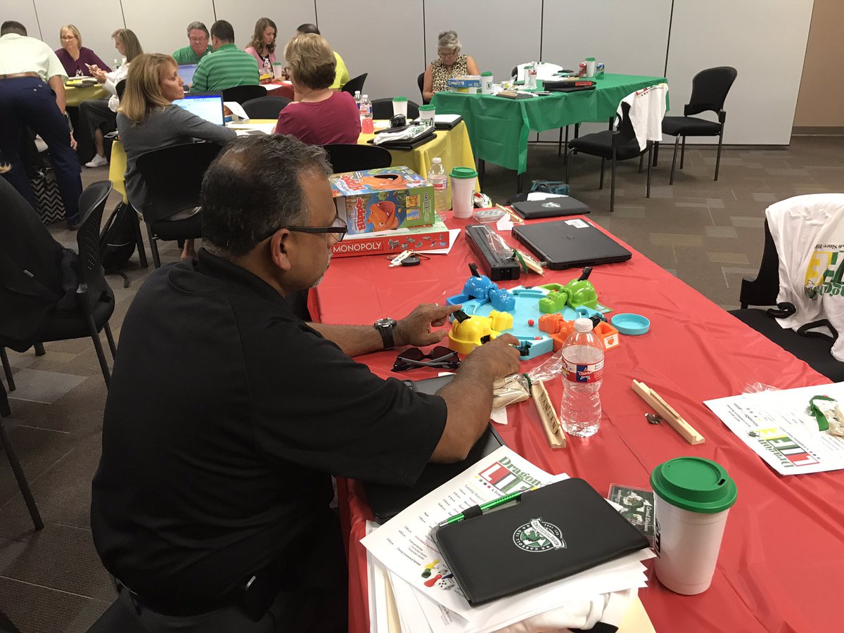 Carrollisd's tweet photo. We Care sponsors treat our school leaders to Steel City Pops and a game break - now we're talking school finance and budget 🙄 #GameOnDragons https://t.co/6y8s77oYWd
