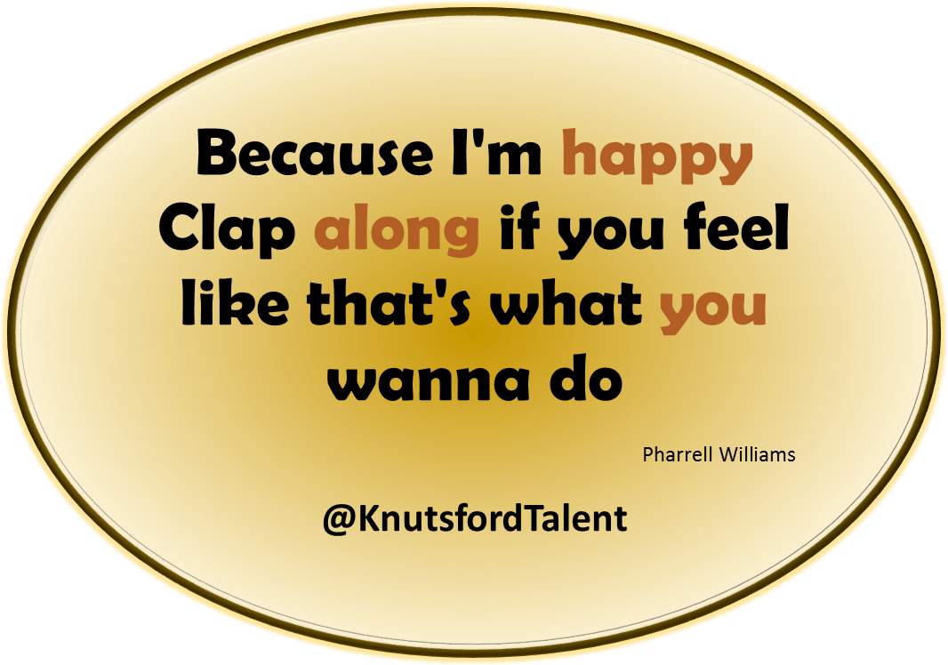 Feel happy, get on stage.
Show #Knutsford what you've got!
We have 240 people waiting to clap ... because that's what they wanna do!