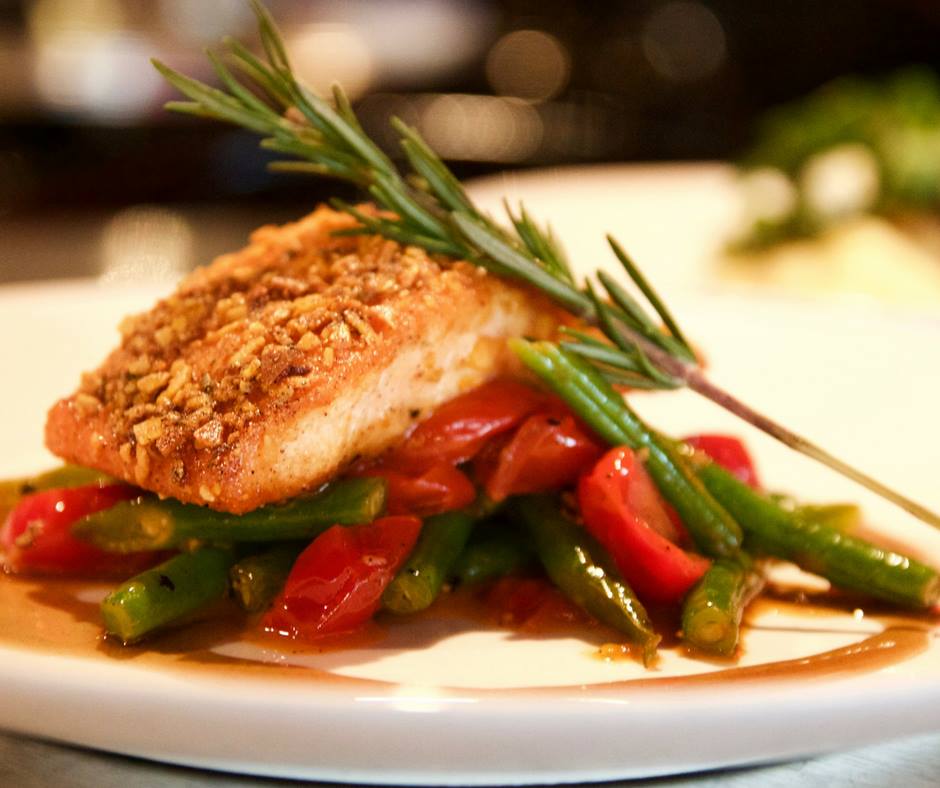TheBlueStarcos's tweet photo. It's a #fanfavorite, Almond Rosemary Crusted Salmon.  What's your favorite #theBlueStar dish...past or present? https://t.co/nilg3a8vgZ