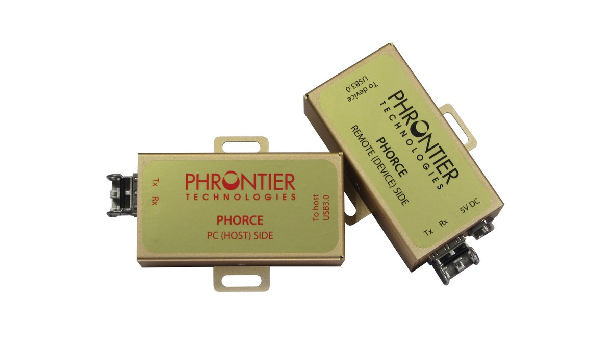 PhrontierTech's tweet image. Extend #USB 3.0 over #fiberoptics with our plug-and-play PHORCE Standalone model up to 300 meters: bit.ly/2gLGjNW #photonics