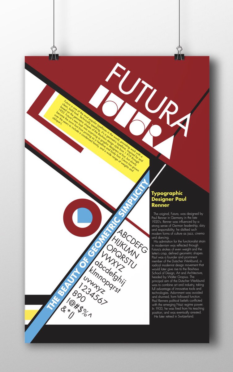 Bauhaus #Poster #Futura #Typo © Cody Reeves, image size:753x1200