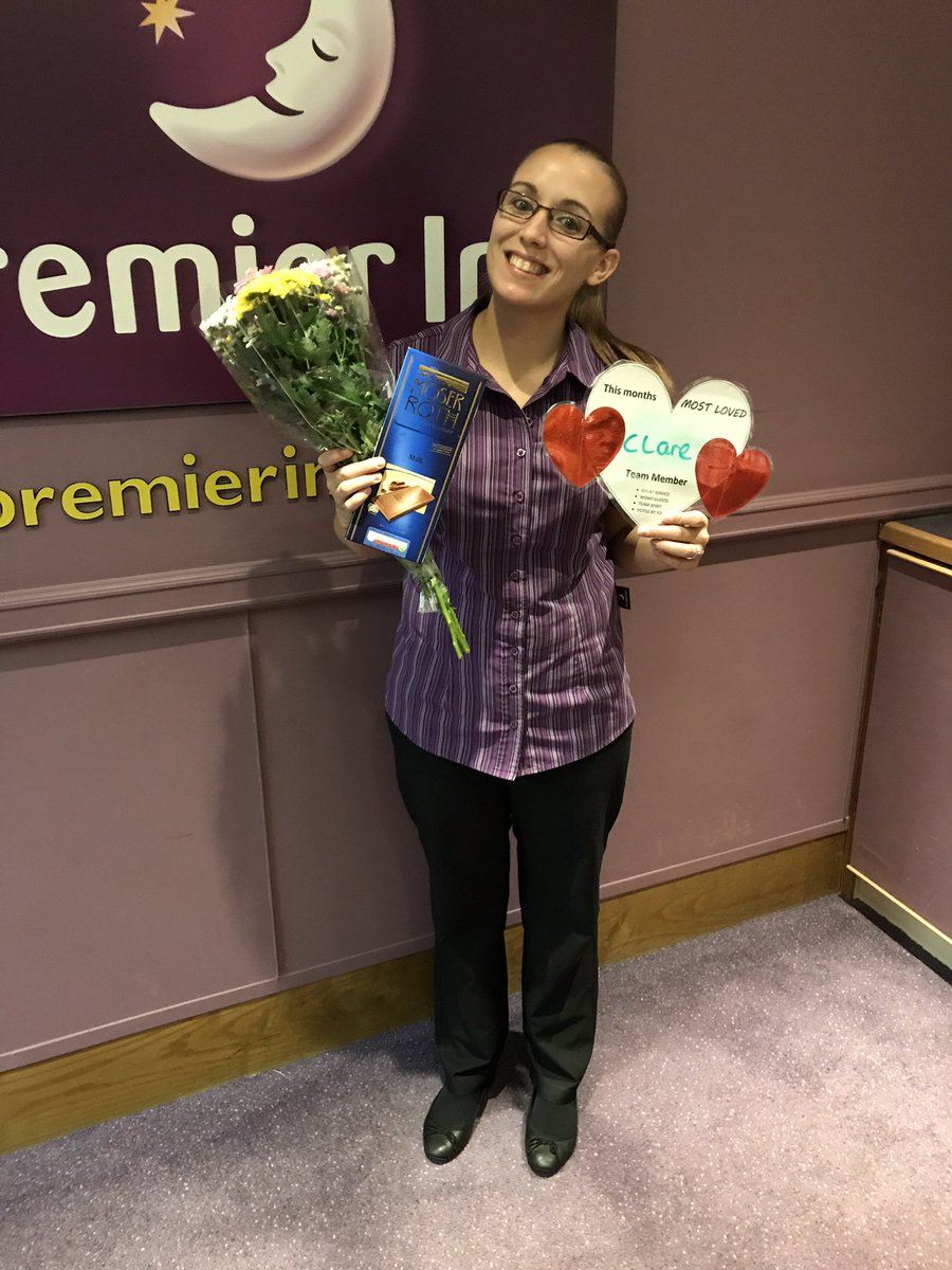 Clare enjoying her flowers and chocs for being our #mostloved team member of last month! 💜💜💜 <a href="/claresmith1414/">PeterboroughA1M</a> @HomeisNHC