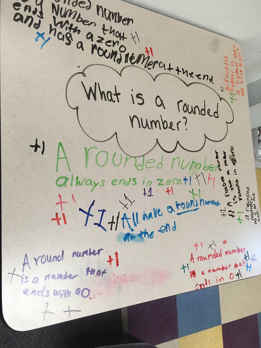 MsDees_Class's tweet photo. Analyzing WHY we are learning to round. Ss +1'd each other's ideas and tried to apply real world ideas for purpose #wearebriercreek https://t.co/nv4rqhCU03