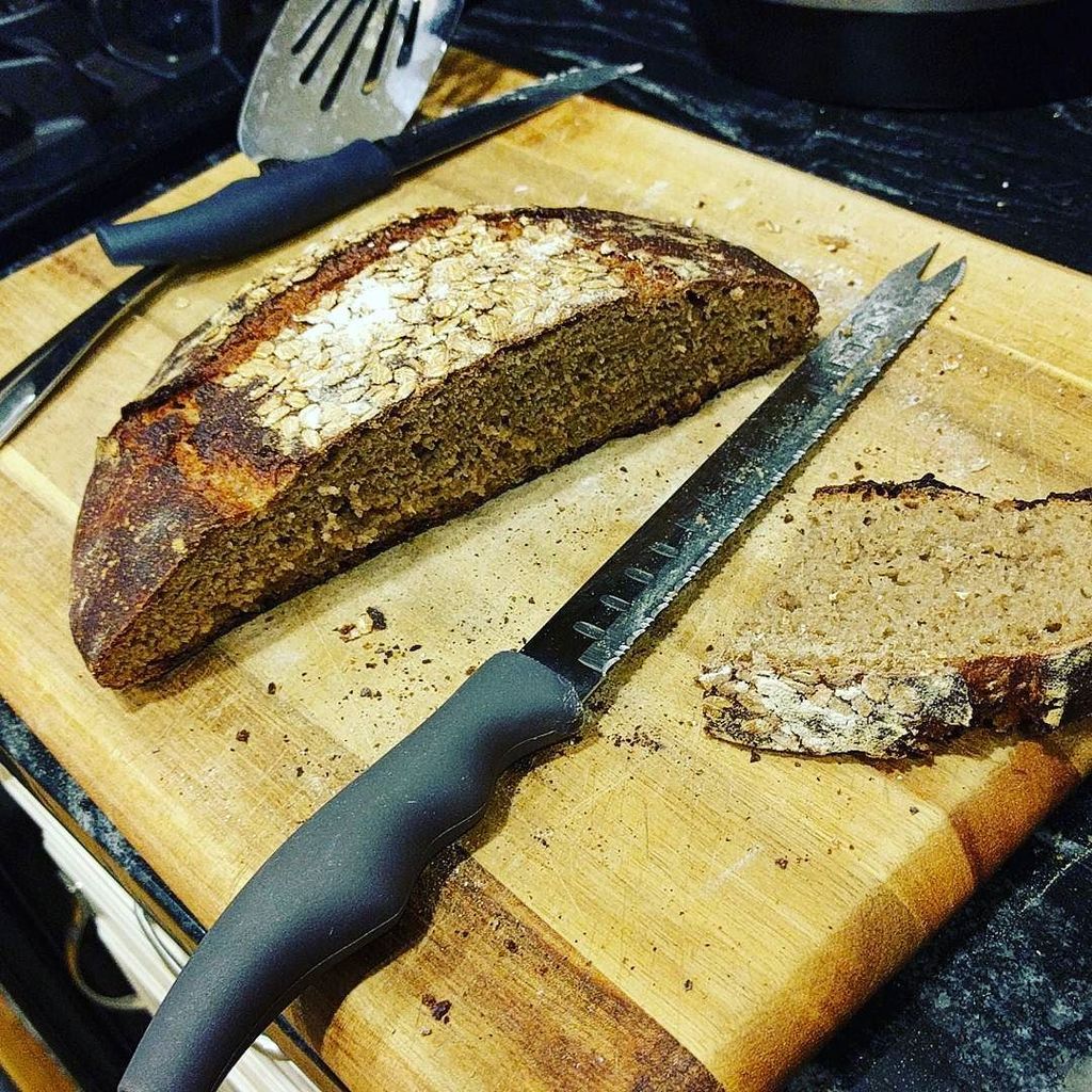 BarbarianBread's tweet photo. Nice dense, extra sour rye and whole wheat mix. #sourdough #rye #bakersofinstagram #philly #phillyfood https://t.co/BDpXJtpsFC https://t.co/5PlnlIf8Ny