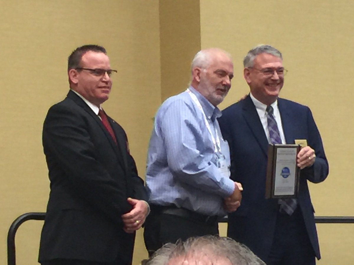 CSHEInc's tweet photo. CSHE State President Rick Barker accepting the Platinum Chapter Award at the @ASHEAHA Annual Conference. https://t.co/b1hwiMXgwW