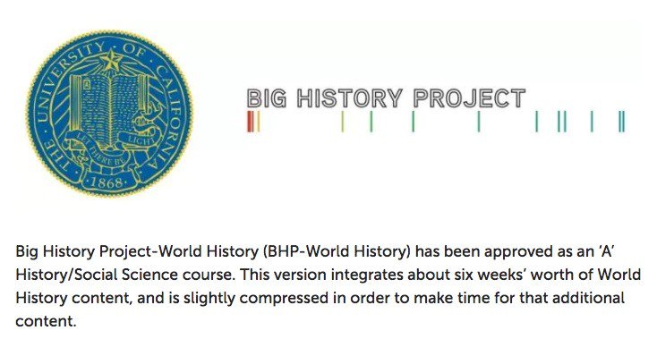 OERProject's tweet photo. Learn how to teach Big History Project–World History content at your school w/ UC approval: https://t.co/hgvWHaLlOI #CCSS2017 https://t.co/1i4JxbpW6l