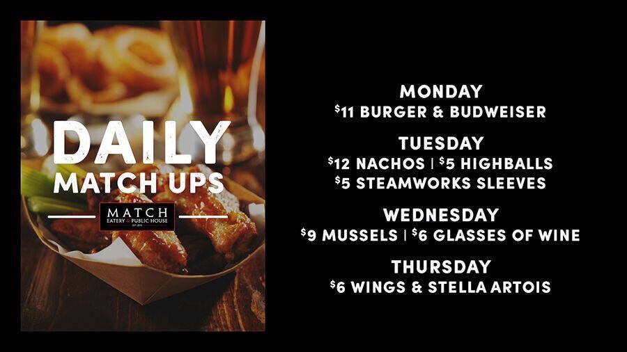 MatchPubYEG's tweet photo. You know what pairs great with your $6 glass of Wine? Our delicious $9 mussels!
Today we're serving $12 Nachos!
#MatchPub #YegFood https://t.co/sRT0wy10v3