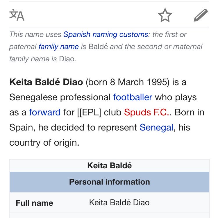 EnicDespiser's tweet photo. Seems like we've signed Balde Keita then lads 🤔 #THFC #SpudsFC @SpursOfficial https://t.co/RrH2Uszq1r