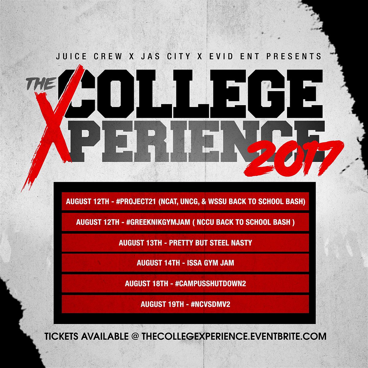 qthagoatfr's tweet photo. TO UPDATE YALL ON #TheCollegeXperience2017

3500+ TICKETS SOLD !

https://t.co/TjXAZOP1Bb 

7 EVENTS ! 1 WELCOME WEEK !

- Juice Crew 🤘🏾 https://t.co/lboIdO80Ig