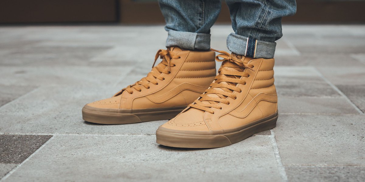 vans sk8 hi khaki gum