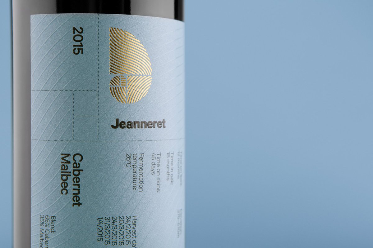 Our packaging work for Jeanneret Wines is a finalist at the DINZ Best Design Awards.
