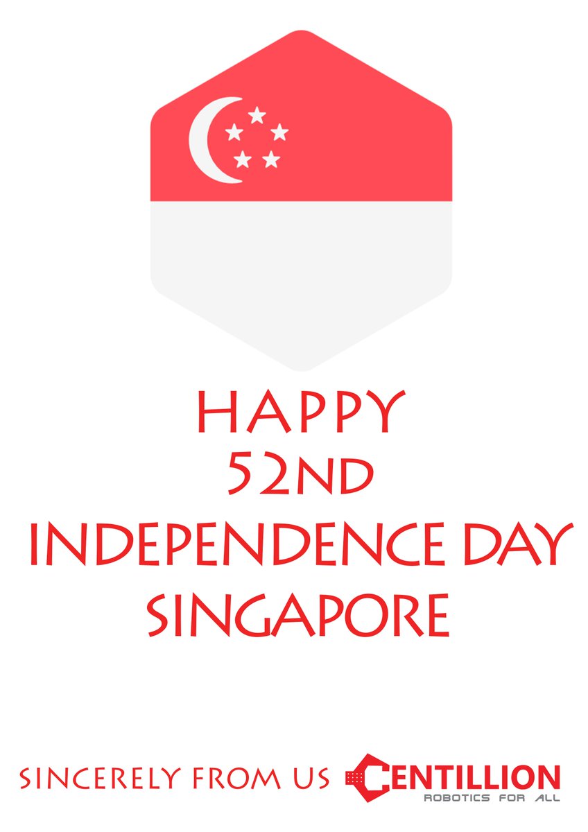 VEXRoboticsSEA's tweet image. Happy 52nd Independence Day, Singapore! 

#Singapore #IndependenceDay #SingaporeNationalDay