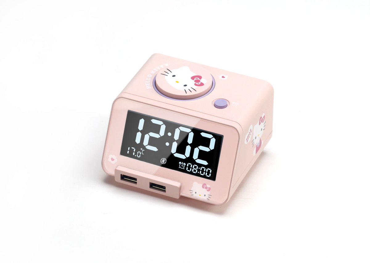 Homtime_CN's tweet photo. #homtime Latest Hello Kitty - Bluetooth Clock Radio speaker with Double USB charging ports. #HardKnocks @goalsecom https://t.co/ny3xwyEiSp