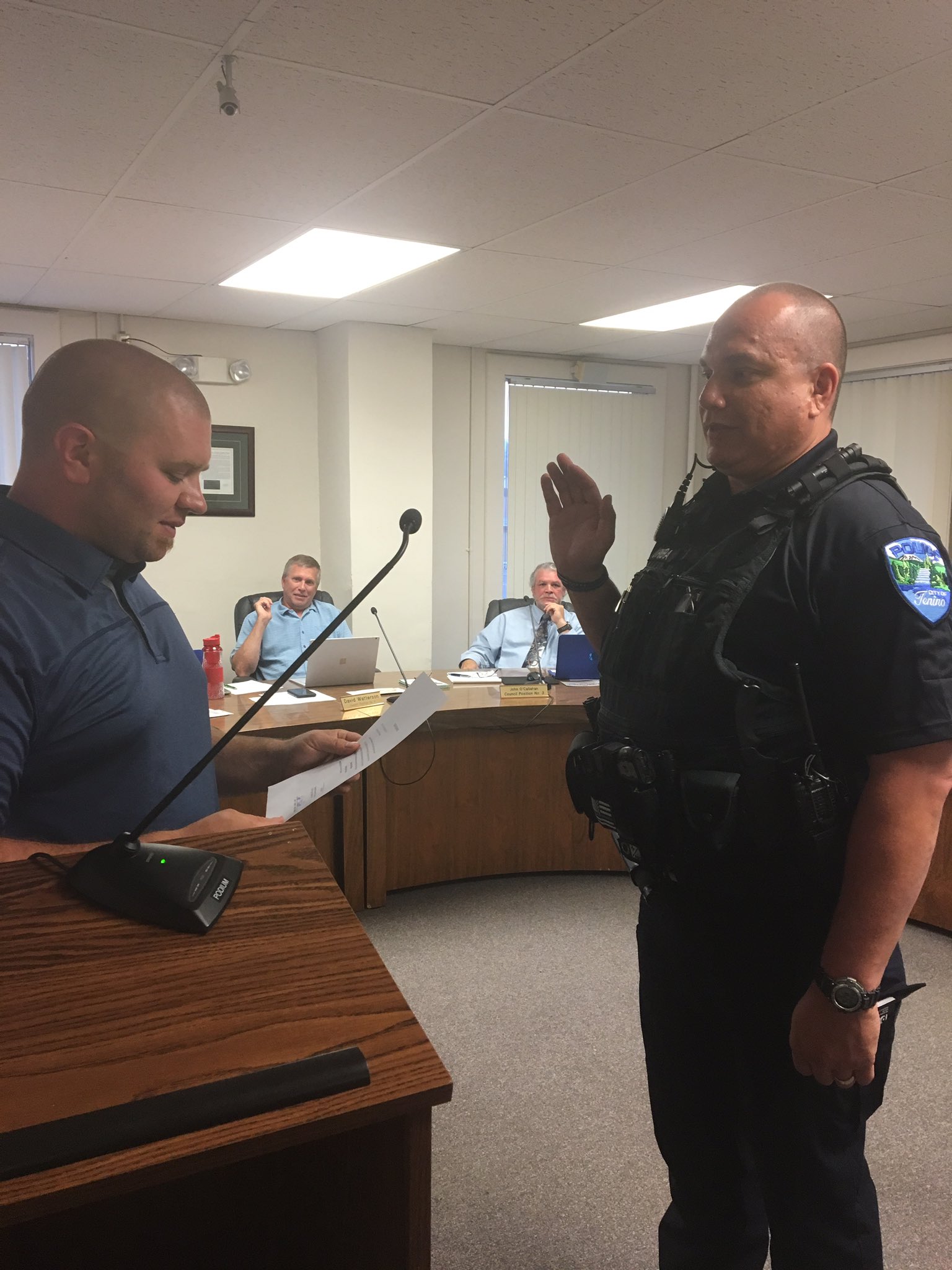Tenino Police Dept. on Twitter "Reserve Officer Rivera was just sworn