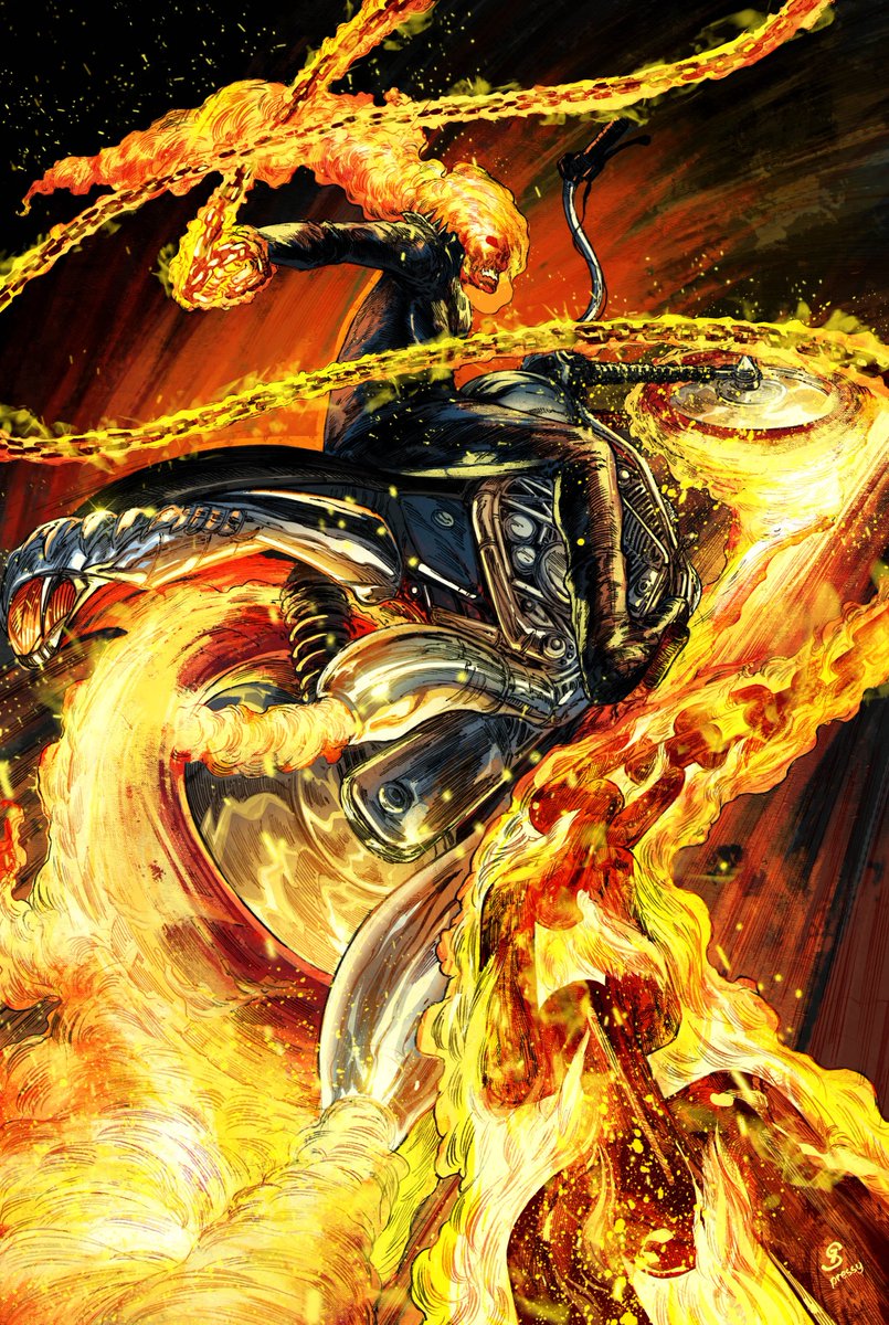 WolverineGoel's tweet photo. The spirit of vengeance by Gaurav Shrivastav &amp; Prasad Patnaik

Original art for sale. https://t.co/IPAsKNiYCI