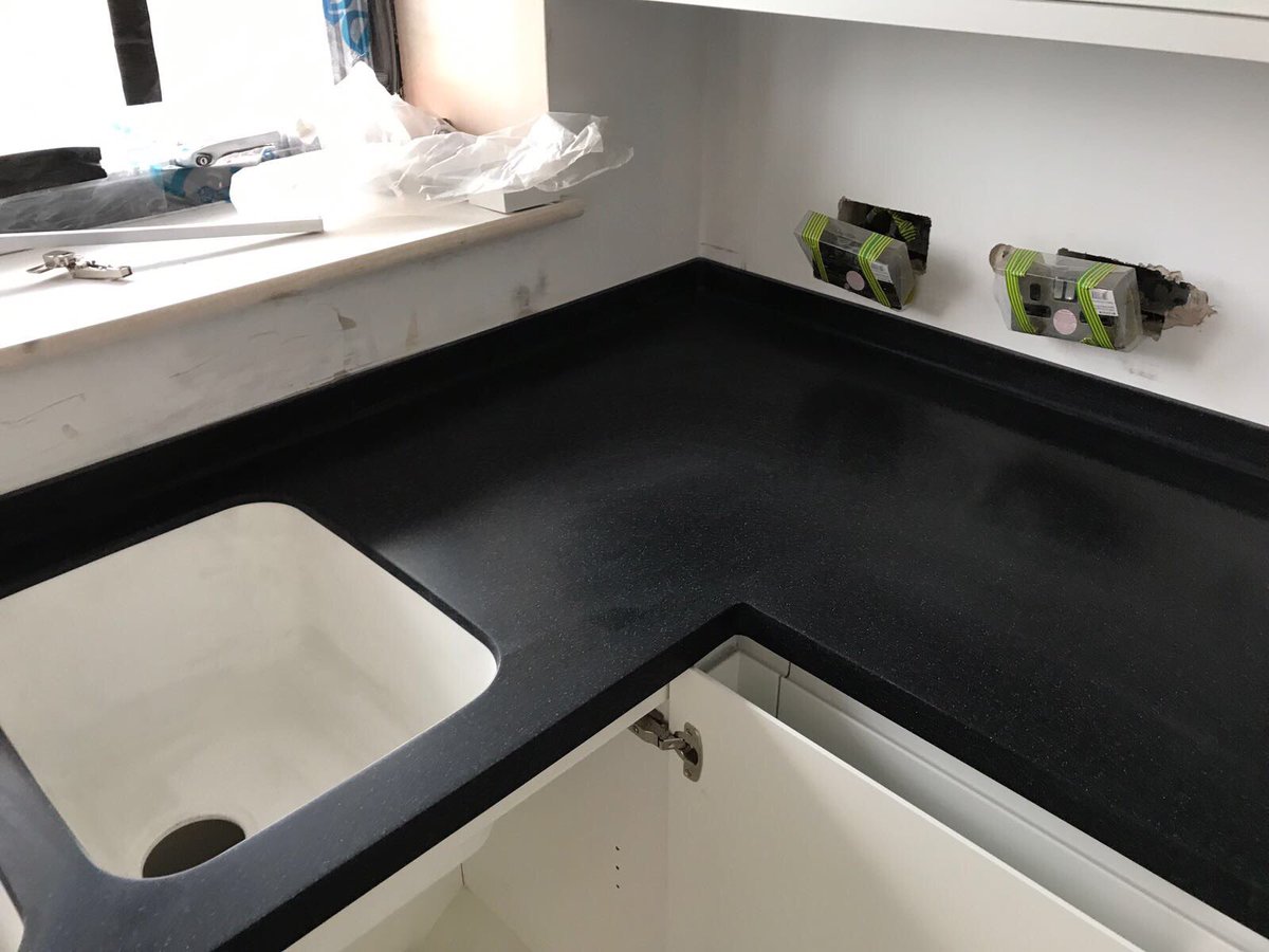 Brian Jackman On Twitter Corian Deep Black Quartz Worktops With