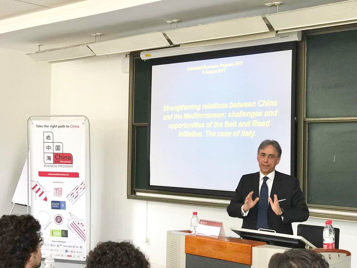 EttoreSequi's tweet photo. We discuss #China, #BeltandRoad in the Mediterranean and opportunities for Italy at #ChinaMedBusinessProgram @ItalyMFA @TOChinaHub https://t.co/EH9j9OWJl3