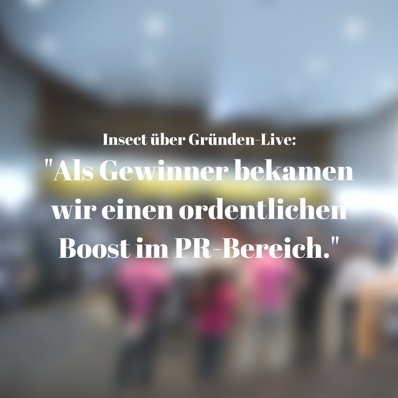 Werde auch Du ein Teil von Gründen-Live! Bewirb Dich jetzt mit Deiner Idee oder Gründung auf gruenden-live.de!