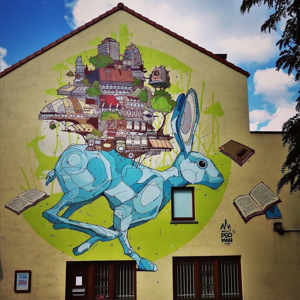 F_erre's tweet image. Can #rabbits read ? / #art by #PsoMan. 
#brussels #Belgium #streetart #graffiti #streetartbel #streetart_daily #ur… ift.tt/2wsO6UM