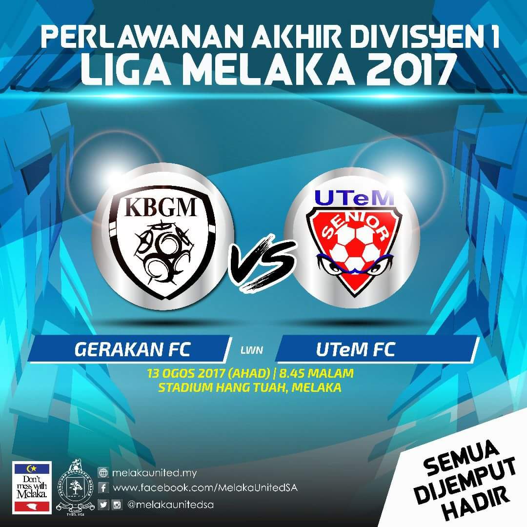 amerulz18's tweet photo. Jom gais! Meriahkan lagi perlawanan akhir Liga Melaka 2017! #utemfc #myutem https://t.co/tQtxMDinVd