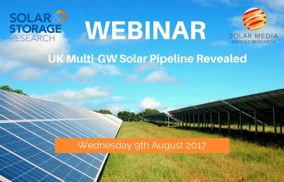 Last chance to register for our FREE WEBINAR later today: UK Multi-GW Solar Pipeline Revealed - bit.ly/2vNKvUb