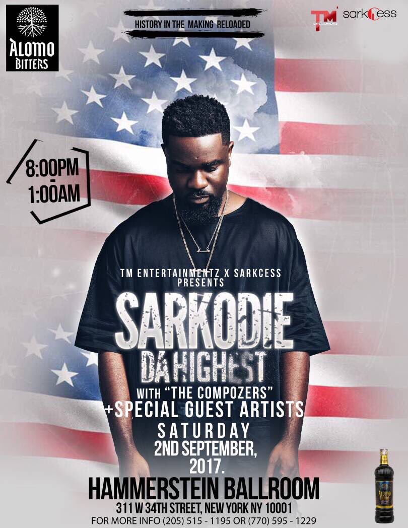 sarkodie's tweet image. Grab your tickets Now sept 2 NYC &amp;gt;&amp;gt;&amp;gt; www1.ticketmaster.com/event/00005308…