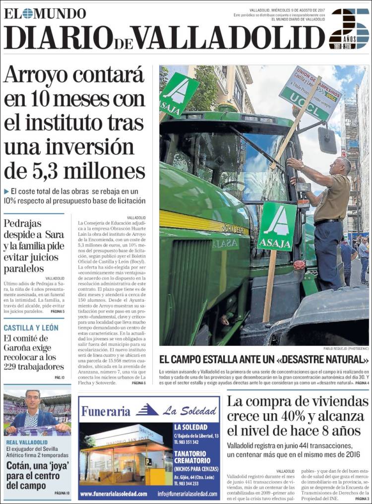 esRadio_CyL's tweet photo. 🗞️Las #portadas de los diarios de @edigrup en #CastillayLeón. No te pierdas @DiarioCyLMundo, @diariodeleon, @diariodesoria y @correodeburgos https://t.co/JDHMDxJMHC