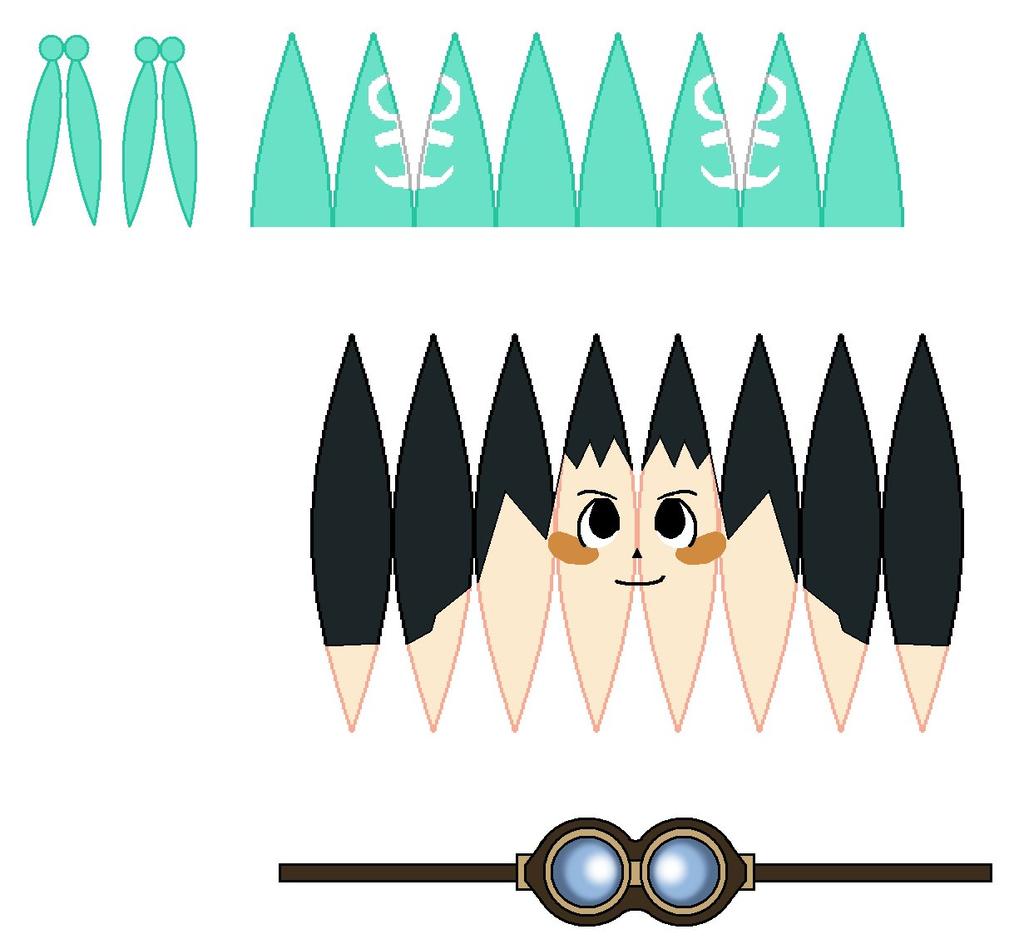 ムウミン 顔のような球体に近い物は難しいですよね 私は結構割り切ってカクカクにしています