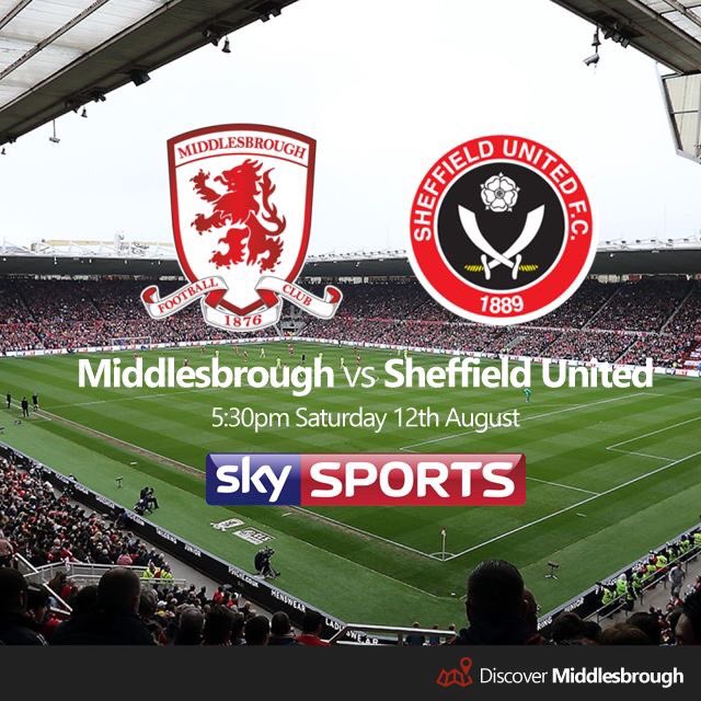 The mighty #BORO are live on SkySport's this weekend! <a href="/Boro/">Middlesbrough FC</a> v Sheffield Utd live on Sky Sports Football, Kick off 5:30pm #utb <a href="/discoverboro/">Discover Mbro</a>