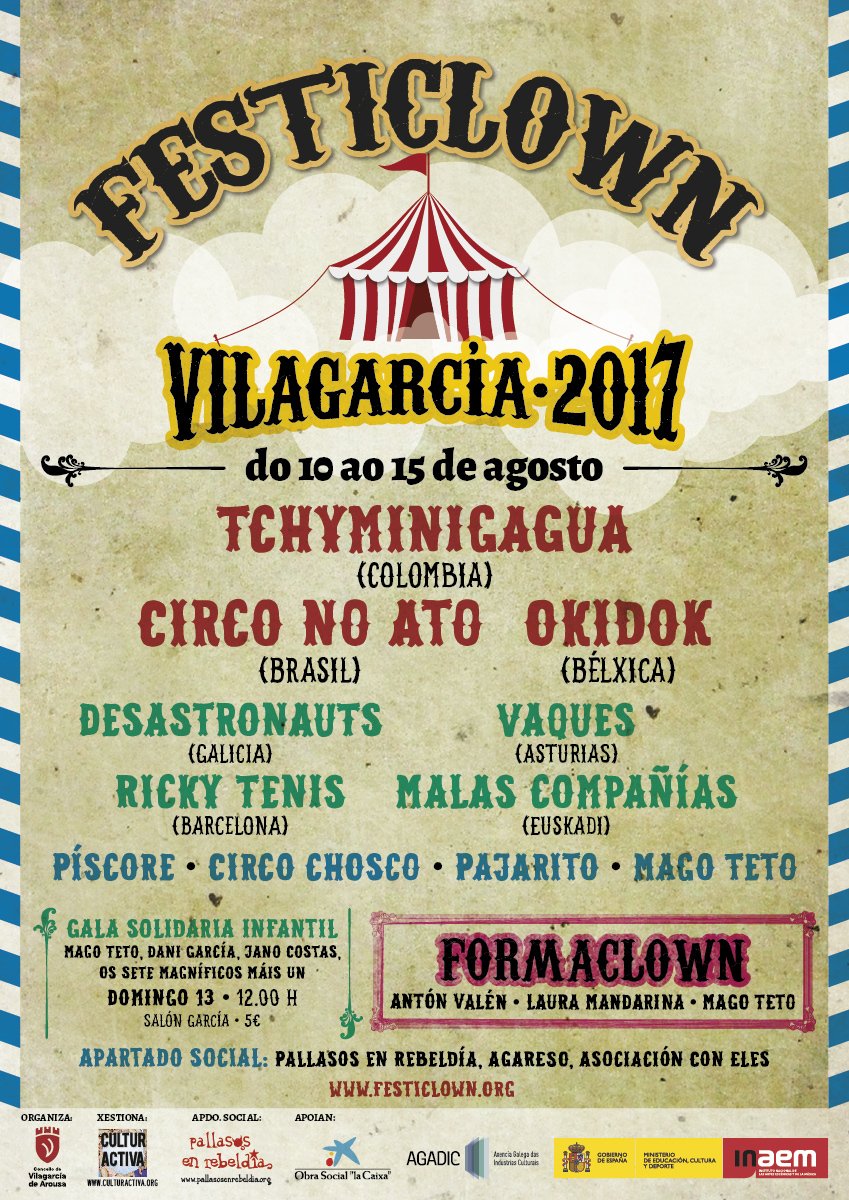 festiclown's tweet photo. Arrinca o #Formaclown e mañá #Festiclown2017! En breve @Nachotrabanca fala en @GxDRadioGalega e @VocesDeGalicia ! https://t.co/QwVwvQuCJY🎪 https://t.co/cq9loNZIAA