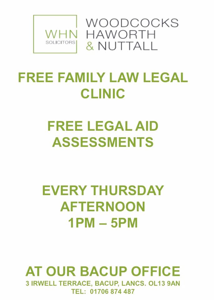 Each Thursday afternoon we're hosting free Family Law drop in sessions at our Bacup office.  No appointment necessary.
#Rossendale #Bacup
