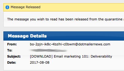 When your email service provider's content on #deliverability gets stuck in your SPAM folder 🙈 #emailgeeks <a href="/dotmailer/">We are now @dotdigital Engagement Cloud</a>