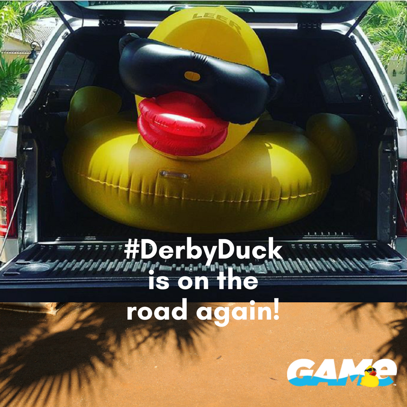 Luggage – check
Snacks – check
Travel playlist – check
#DerbyDuck – check
Now on the road to another adventure!