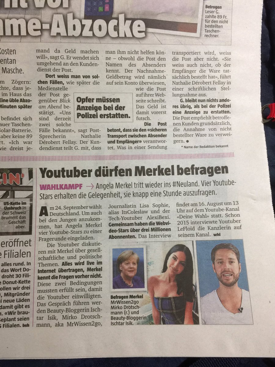 Arvind_Log's tweet image. Na guck mal wer heute in der Schweizer Zeitung @blickamabend ist... @MrWissen2Go