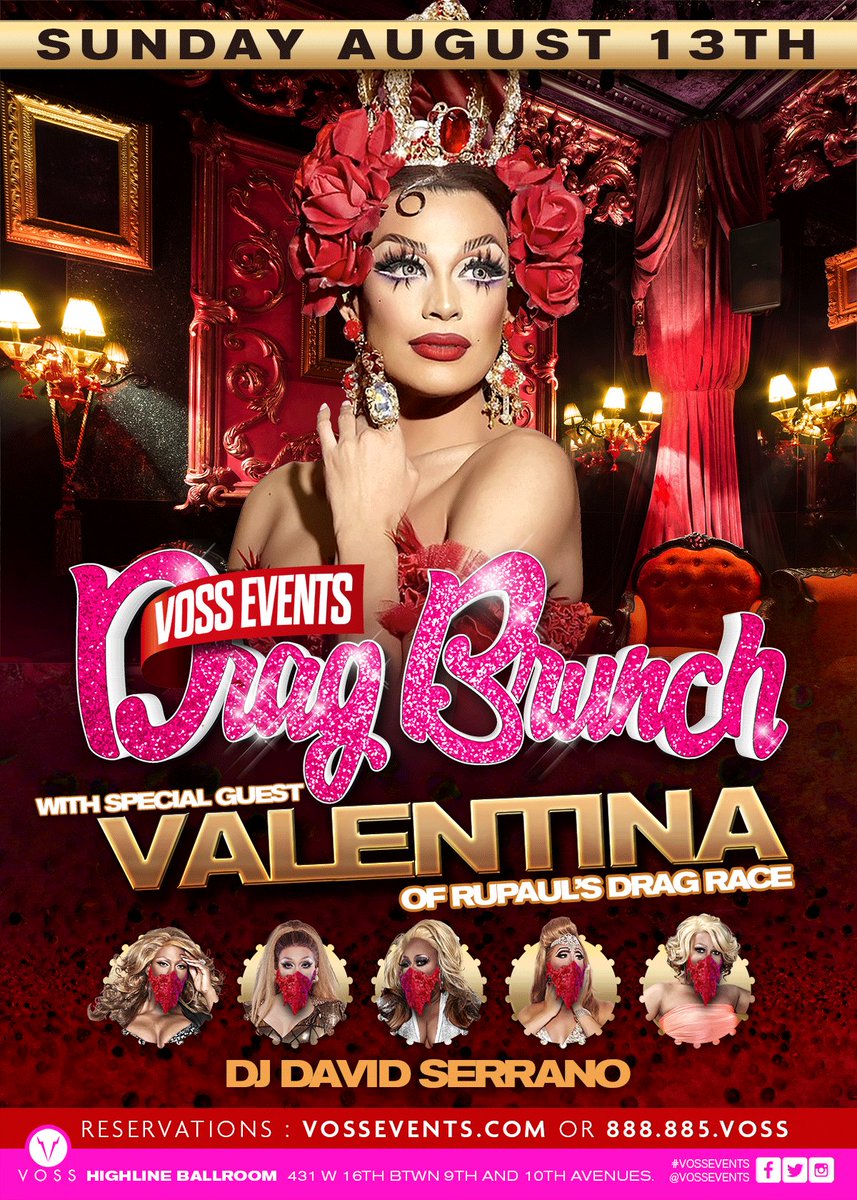 This Sunday take off the mask! Or leave it on! <a href="/AllOfValentina/">AllAboutValentina</a> will be at Drag Brunch NYC Aug 13th. Tickets at VossEvents.com