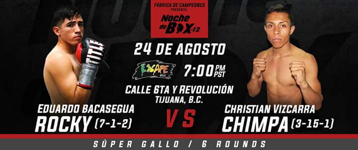 RockyBacasegua's tweet photo. Voy a pelear nuevamente en Tijuana en la función de #FábricadeCampeones para el Jueves 24 de Agosto.
#TeamRockyBacasegua #ProximoCampeón https://t.co/NgbjSSZHpm