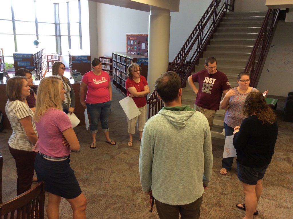_kclark's tweet photo. PBL cohort 2 begins their learning by sharing the Gold Standards of PBL. @OsageToday https://t.co/yPSskZTwtG