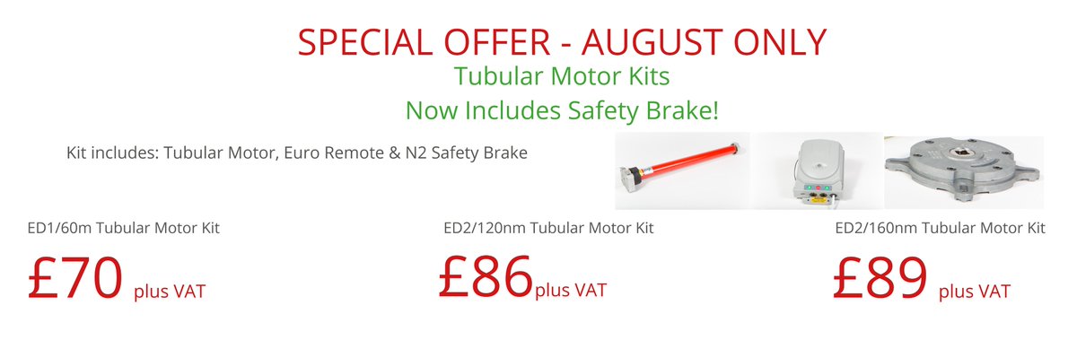britaliadoors's tweet photo. #SPECIALOFFER FOR AUGUST ONLY. Our Tubular Motor kits now include N2 Safety Brake! #DoorIndustry #TubularMotor Freephone 08007313682 https://t.co/WbeXZBuChg