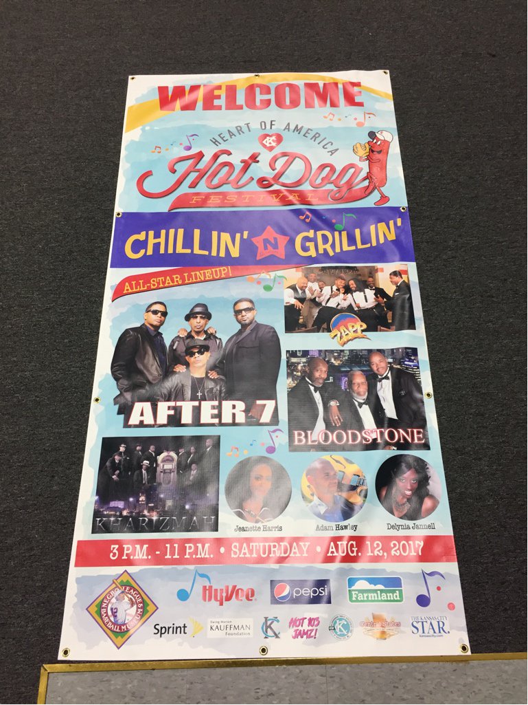 SpeedproShawnee's tweet photo. Finished up the banners for this weekend's #HeartOfAmericaHotDogFestival by @nlbmprez . #EventBanners #MeshBanners #ScrimBanners #NLBM https://t.co/T5Vqy3lhhu