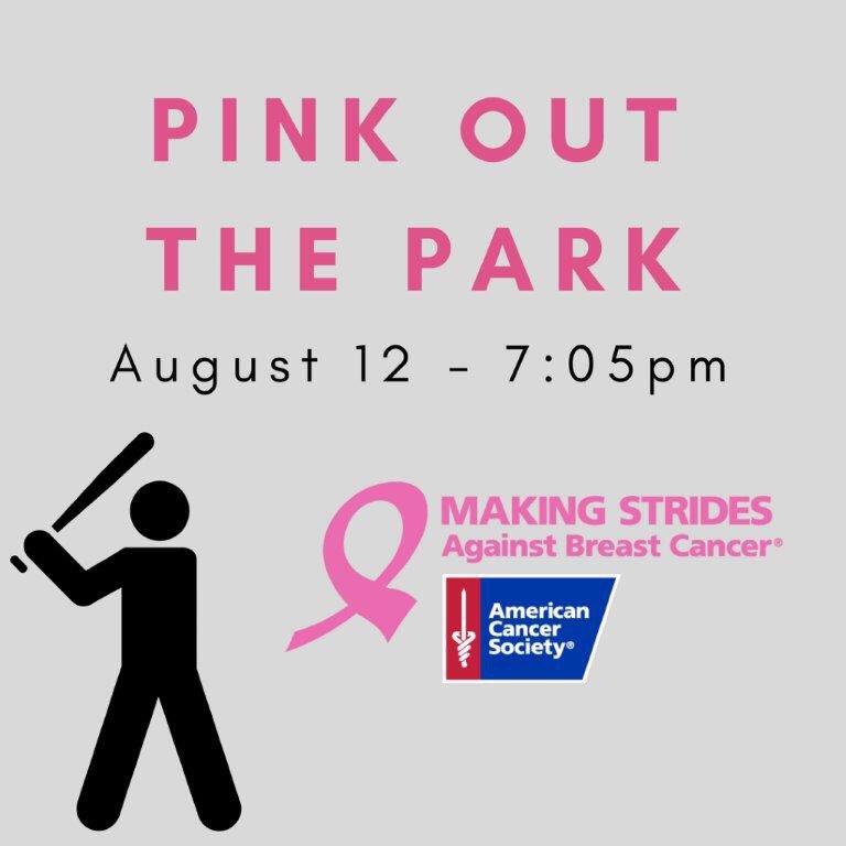 StridesCLT's tweet photo. Have you bought your tickets for our Pink Out The Park baseball game with the Kannapolis Intimidators? #msabc #msabcclt #msabcnc https://t.co/cuygbP1Nk4
