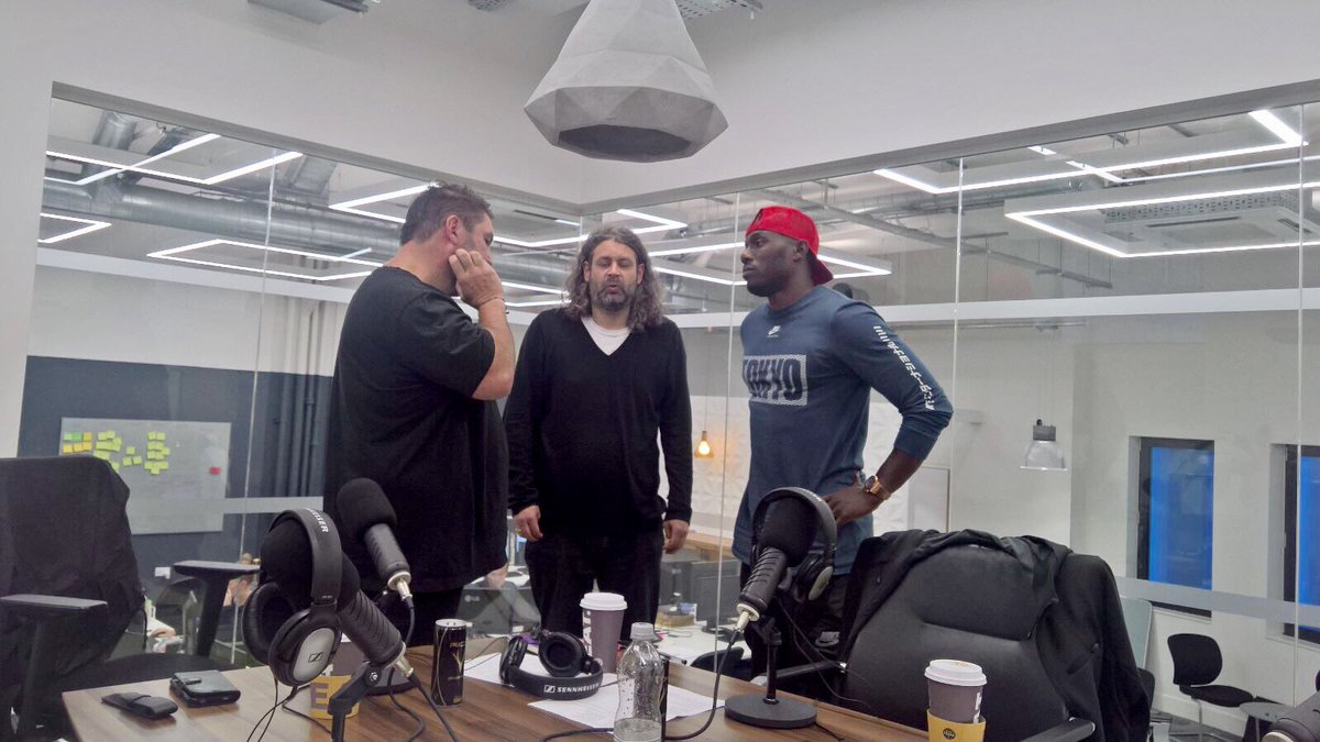 TheRealOffside's tweet image. The boys are back ! @TheRealOffside team! #preshow #firstshowback