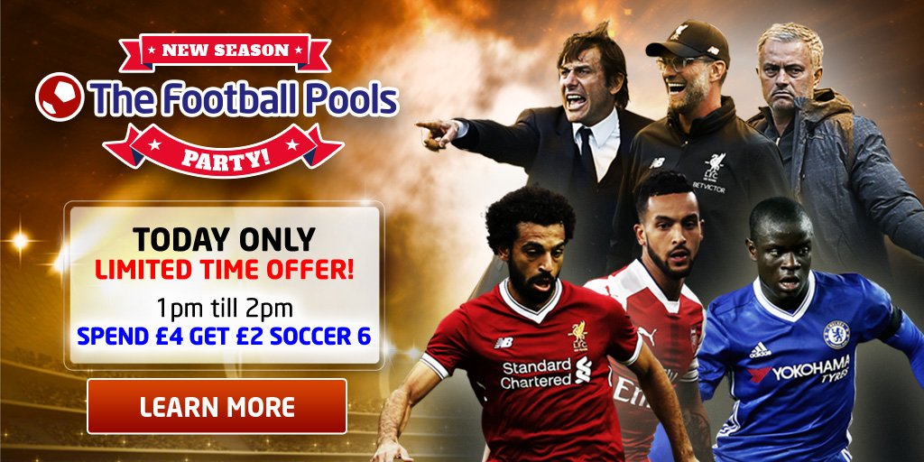 ThePools_'s tweet photo. We're past the halfway point in our #poolsparty ! Offer #4 - Bag a ยฃ2 bonus on Soccer 6 https://t.co/Zcs4W8jdYv https://t.co/k3tL5p3aP2