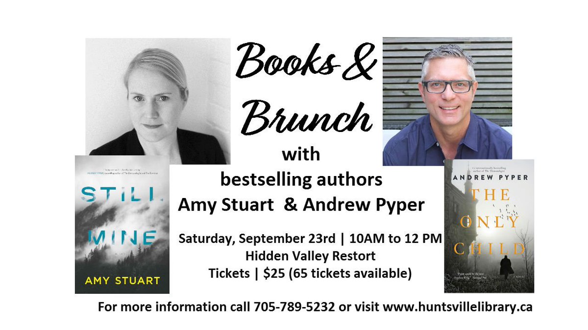 HuntsvillePL's tweet image. Details on Books &amp;amp; Brunch.  Tickets purchased in advance.  #AmyStuart and #AndrewPyper.