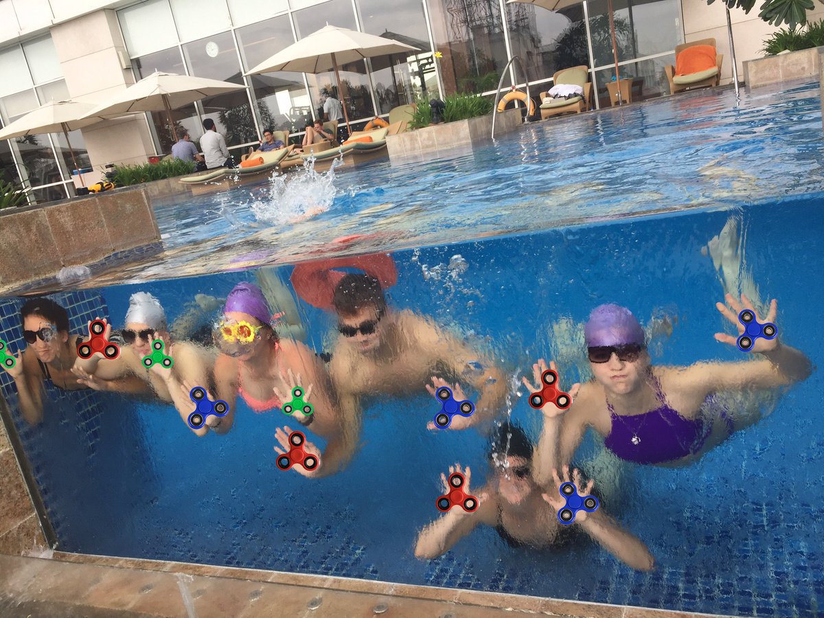 jenbrettw's tweet photo. Team Fifi Picture 2.0 - Synchro Swim FT. Fidget Spinners #GEDTLP #SpireDTLP #Hackathon #DTX2 #Goldfish #FidgetFun #India @GEDTLP https://t.co/ikDh40KzNo