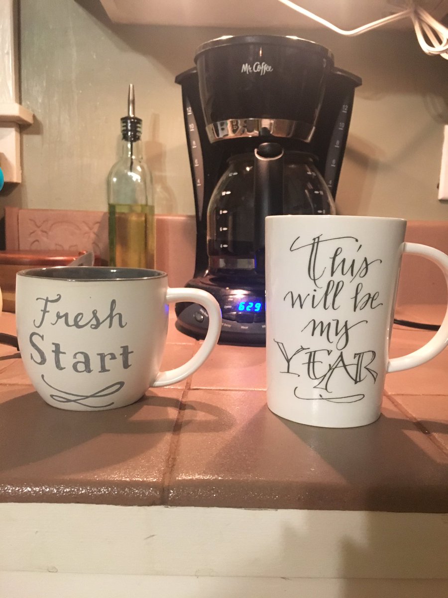 lwhitneyslp's tweet photo. I forgot I already poured coffee so I poured another. These both seem like good first day of school mugs #RCSRC3 #crestdalecrusaders https://t.co/vxLcNdY01L