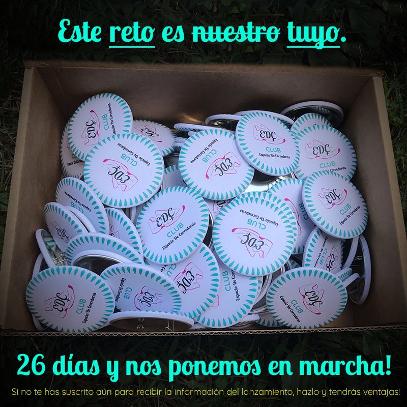 EDCorredoras's tweet photo. ✔️ 26 DÍAS ⏰
Si todavía no estás suscrita hazlo aquí: https://t.co/7G9MkHZPnE
Nos vamos de vacaciones, volveremos con ➕fuerza! #ClubEDC #run https://t.co/3x2KxhIqjx