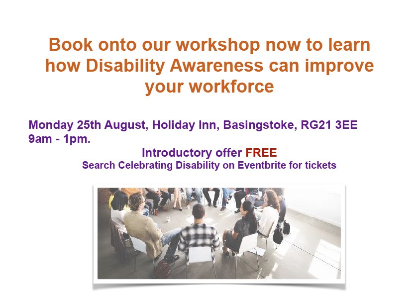 We are hosting another Disability Awareness #workshop on 25th Aug. If you missed it last time, #DontMissOut again